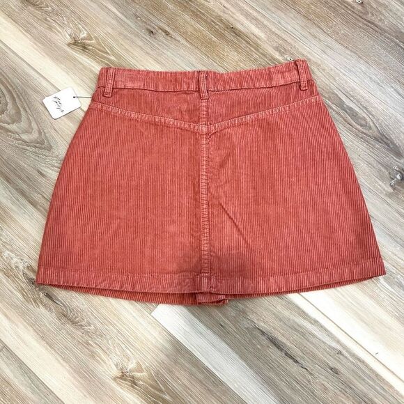 FREE PEOPLE Ray Corduroy Myrrh Mini Skirt - Picture 3 of 10